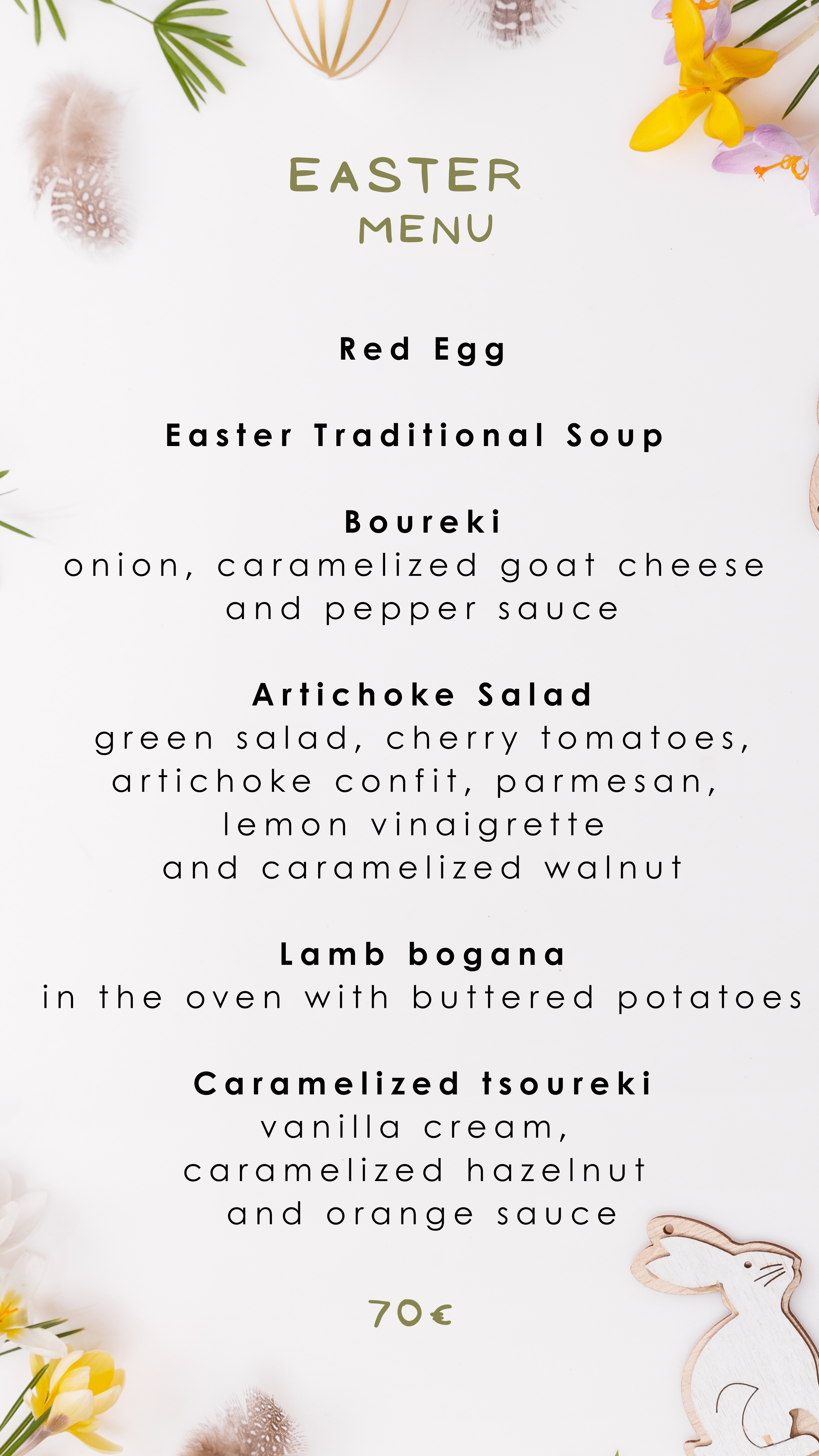 EASTER MENU